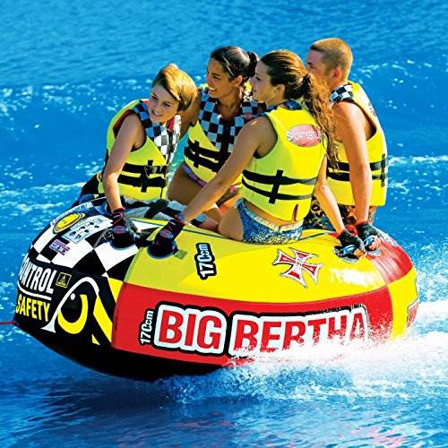 SPORTSSTUFF 1-4 Person Tube w/ 1 Bob Tow Rope w/ Inflatable Buoy Booster Ball