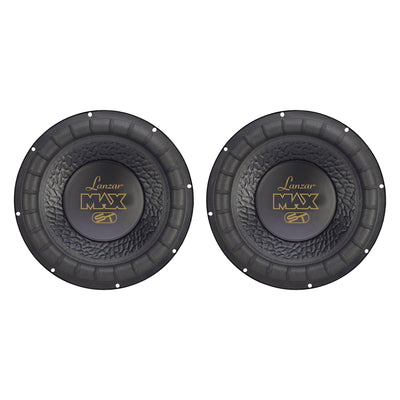 Lanzar MAX12 12 Inch 1000 Watt 4 Ohm Car Audio Power Subwoofer, 2 Pack | MAX12