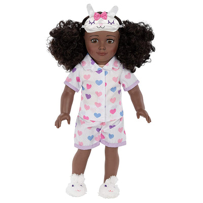 Playtime by Eimmie 18 Inch Kaylie Doll with Outfit, Carrying Case, and Pajamas