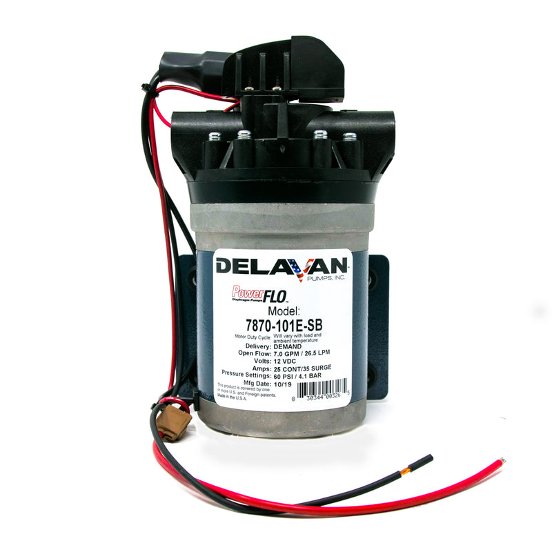 Delavan 7870-101E-SB PowerFlo 12 Volt 60 PSI 7 GPM On Demand Diaphragm Pump