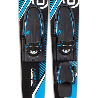 O'Brien Watersports Adult 58 inches Celebrity Jr. Water Skis, Blue and Black