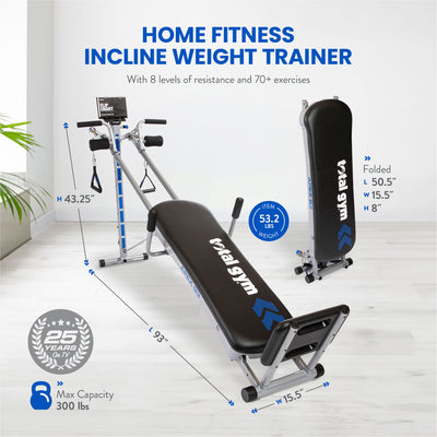 Total Gym Fitness - Incline Weight Training w/ 8 Resistance Levels (For Parts)
