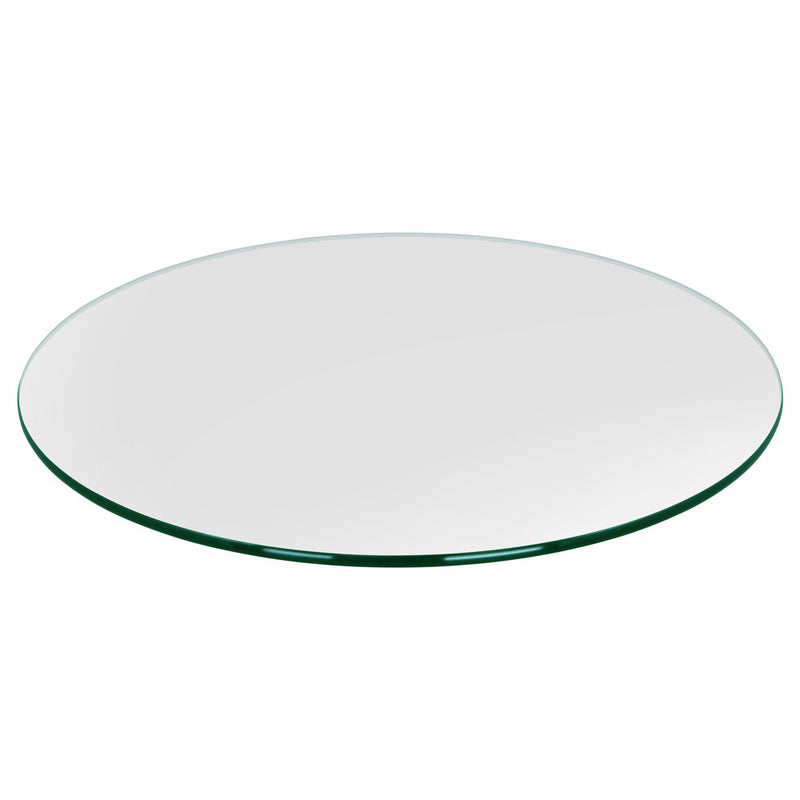 Dulles Glass 18 Inch Round Pencil Polish Edge 3/8 Inch Tempered Glass Table Top