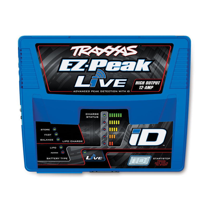 Traxxas 2971 EZ-Peak Live 12-Amp Fast Charger with ID Technology Vehicle, Blue