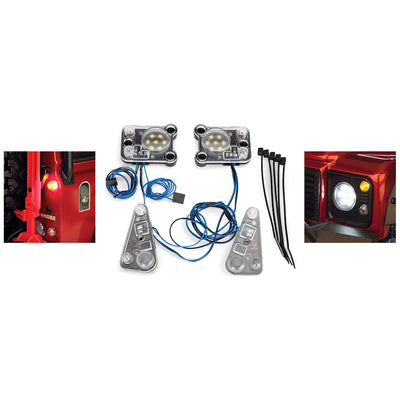 Traxxas 8030 Complete LED Light Kit for TRX-4 for Land Rover Defender, Black