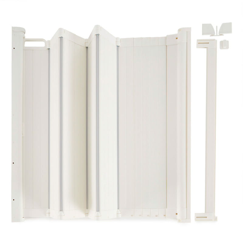 Scandinavian Pet Design Guard Me Retractable 22" to 36" Pet Safety Gate, White - VMInnovations
