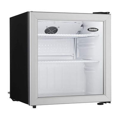 Danby DAG016A1BDB 1.6 Cubic Feet Compact All Glass Door Compact Refrigerator