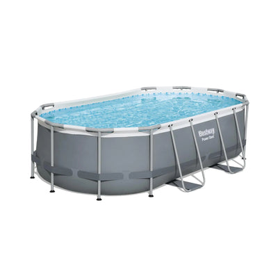 Bestway Power Steel Above Ground Summer Swimming Pool Set w/ Filter Pump, 14'x8'