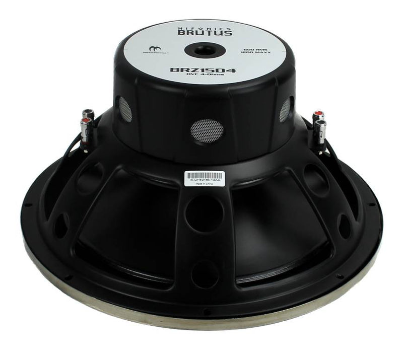 2) Hifonics BRZ15D4 Brutus 15" 2400 Watt DVC 4-Ohm Car Audio Power Subwoofers