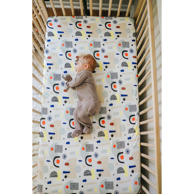 Goumikids 2 Piece Soft Baby Nursery Crib Sheet Bedding Set, Dream Big & White