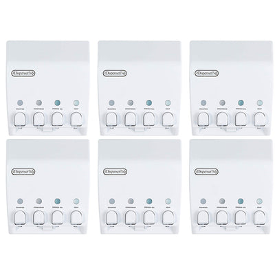 Better Living Products 4 Chamber Shower Organizer Dispenser, White (6 Pack)
