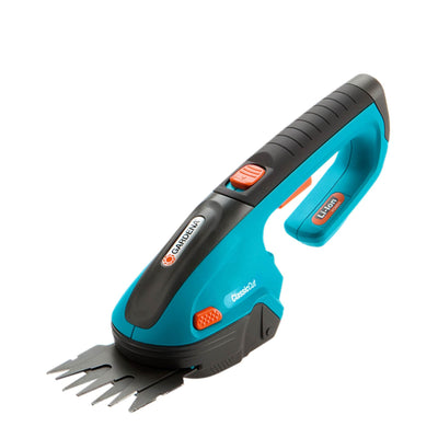 Gardena 3 Inch Cordless Lithium Ion Rechargeable ClassicCut Grass Shears, Blue