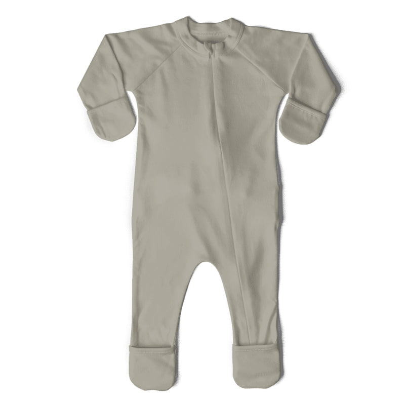 Goumikids Unisex Baby Footie Sleep Clothes Bundle, 0-3M Moss and Pewter