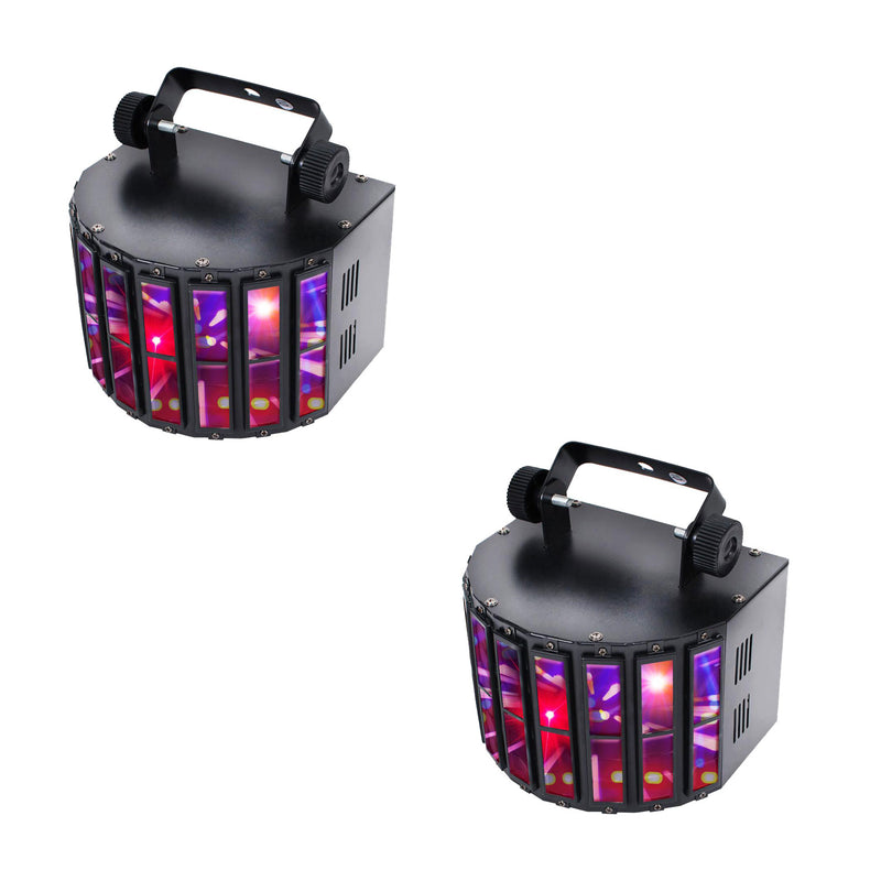 Pyle PDJLT20 Mountable Multi Colored LED Dance Stage Lighting System (2 Pack)