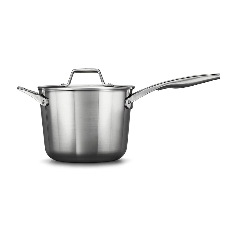Calphalon Premier 4.5 Quart Stainless Steel Saucepan with Lid & Stay Cool Handle