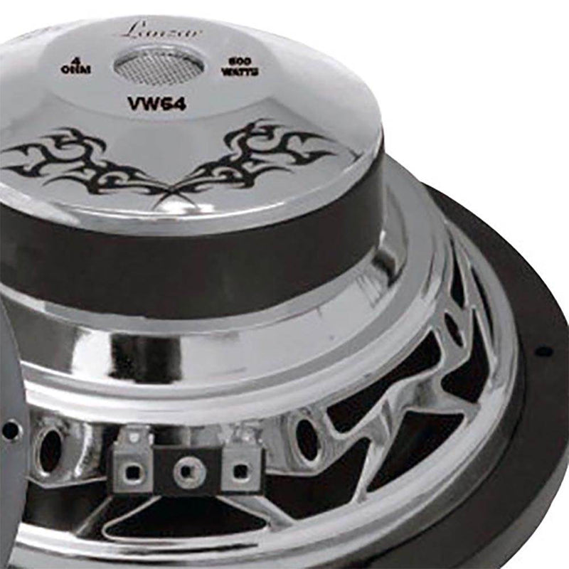 Lanzar Vibe VW64 6.5 Inch 600 Watt 4 Ohm Single Voice Coil Car Subwoofer (Pair)