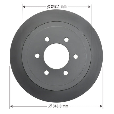 Goodyear Brakes 2142058GY Truck and SUV Premium AntiOx Coated Rear Brake Rotor