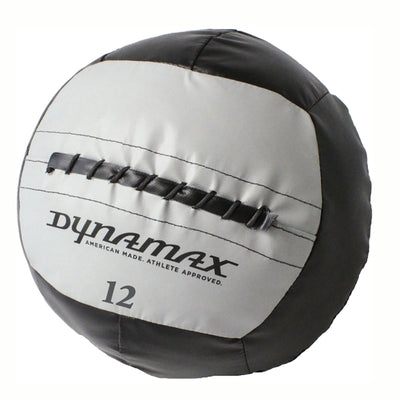 Dynamax 12 Pound 14 Inch Stout I Medicine Ball for Core Workout, Gray and Black