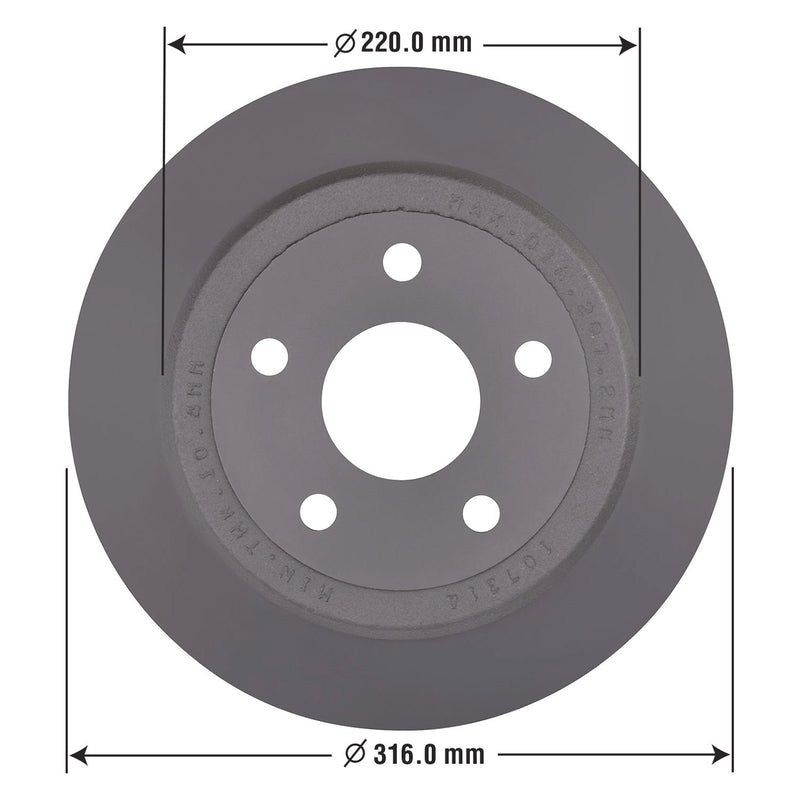 Goodyear Brakes 214628GY Truck and SUV Premium AntiOx Coated Rear Brake Rotor