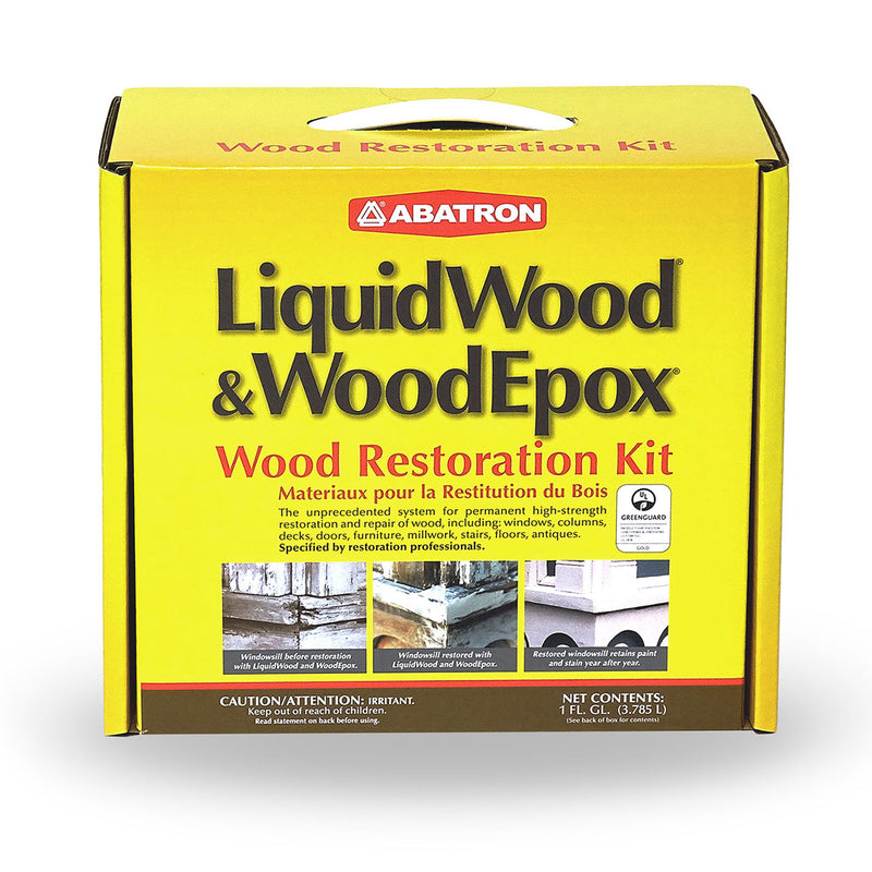 Abatron WR4QKR 4 Qt LiquidWood & WoodEpox Epoxy Repair Restoration Kit (4 Pack)