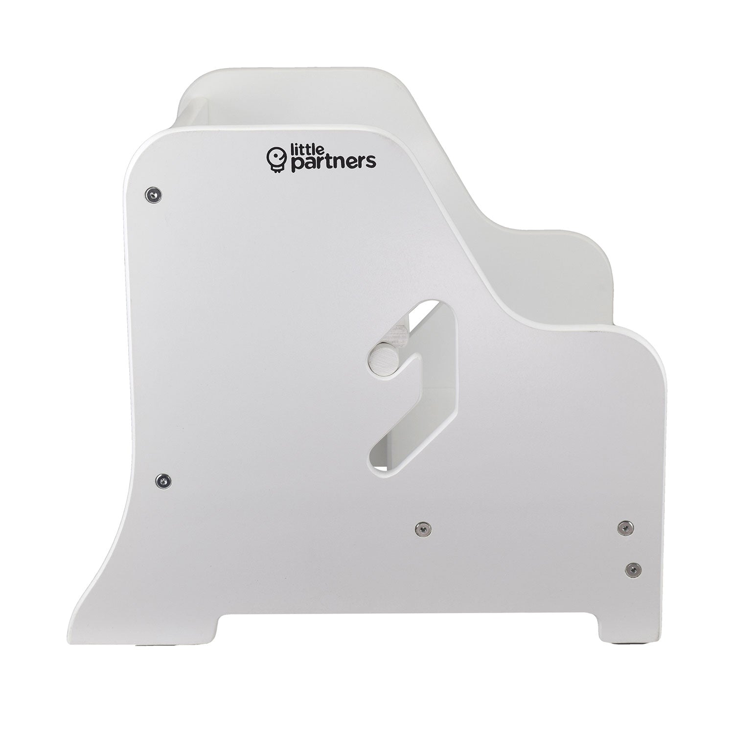 Little Partners Growing Adjustable Height Wooden Step Stool, White (Open Box) - VMInnovations
