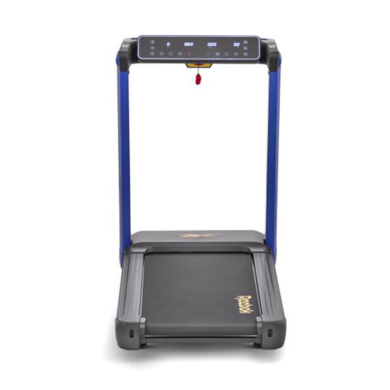 Reebok Adjustable Floatride Home Running Treadmill w/ Eco Kinetic Motor, Blue