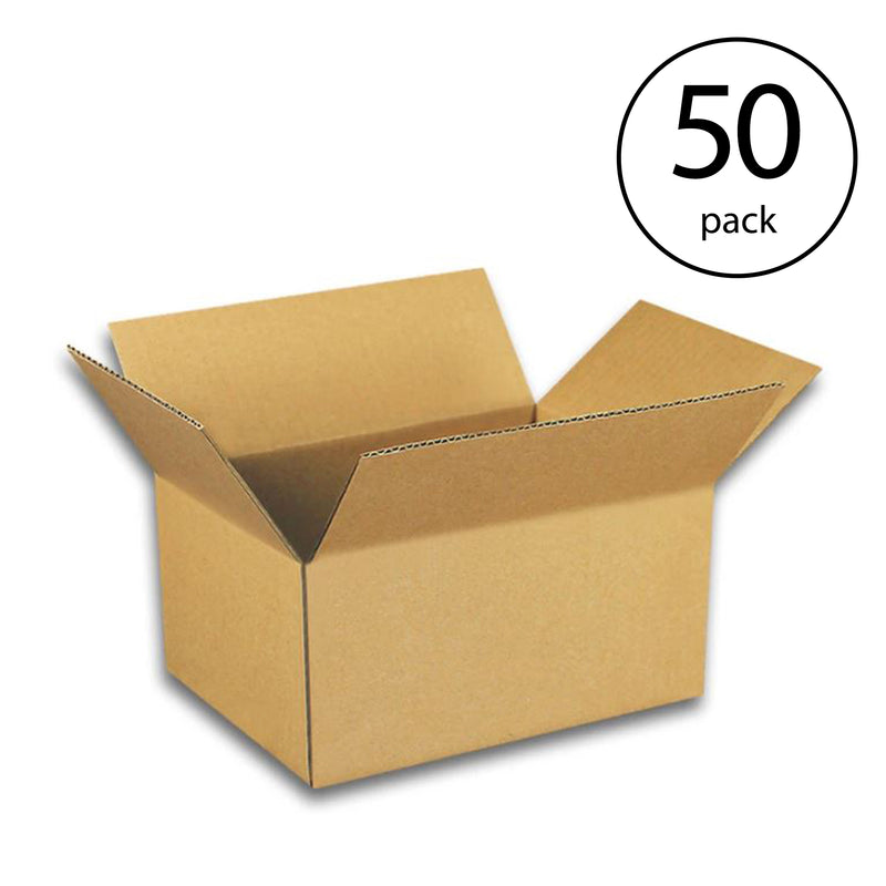 EcoSwift 7 x 5 x 3 Inch Corrugated Cardboard Packing Boxes for Moving (50 Pack)