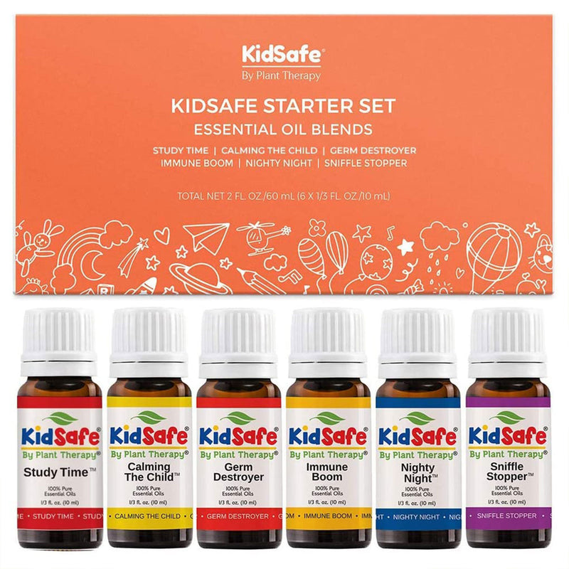 Plant Therapy 10 mL Essential Oil Blends, Set of 6, KidSafe Starter (3 Pack)