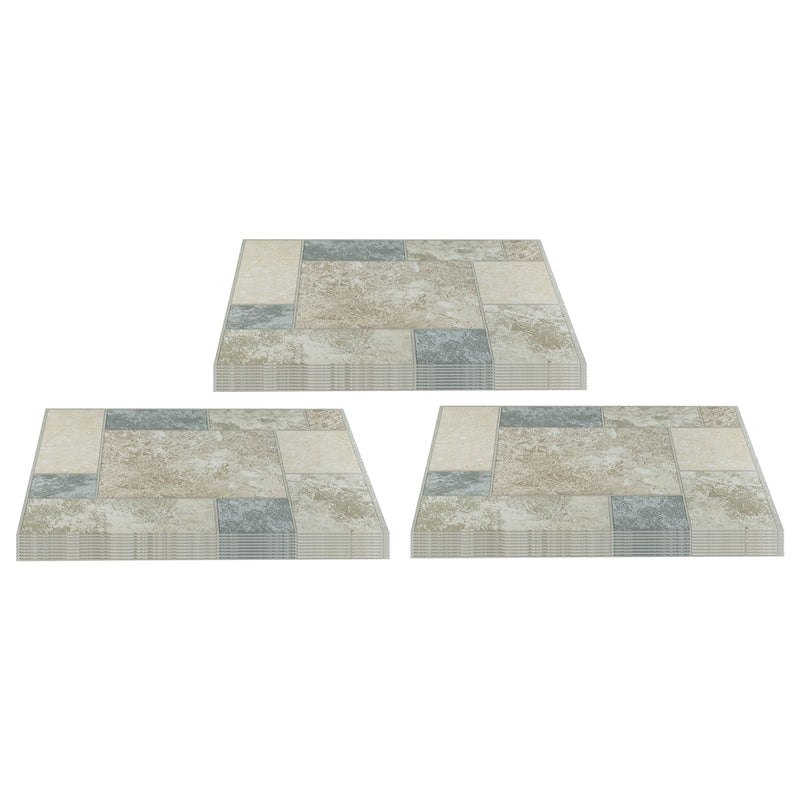 Achim Home Furnishings Nexus Peel & Stick Vinyl Floor Tile, Marble Blocks, 60Pk