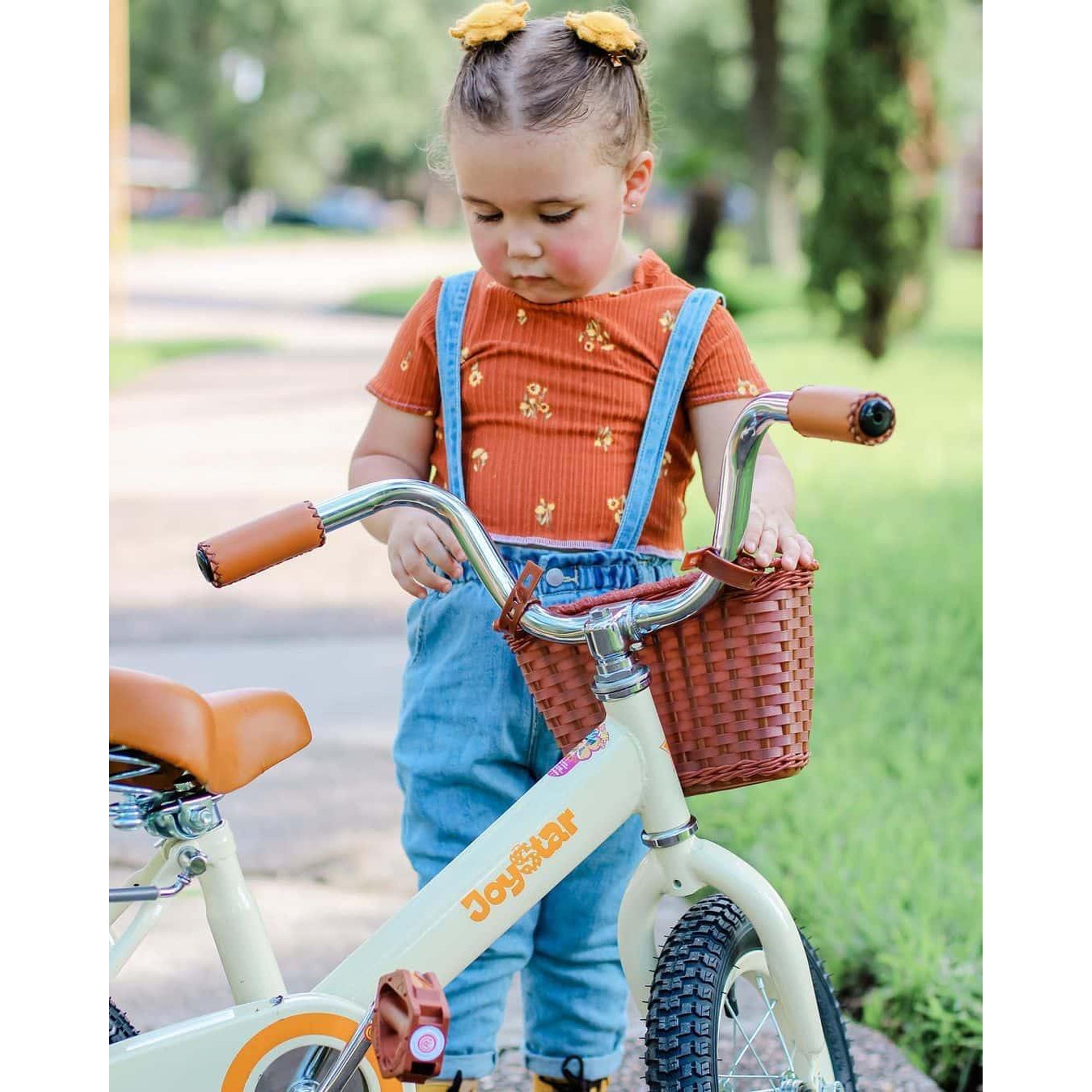 Joystar Vintage 14 Inch Ages 3-6 Kids Training Wheel Bike with Basket (Open Box) - VMInnovations