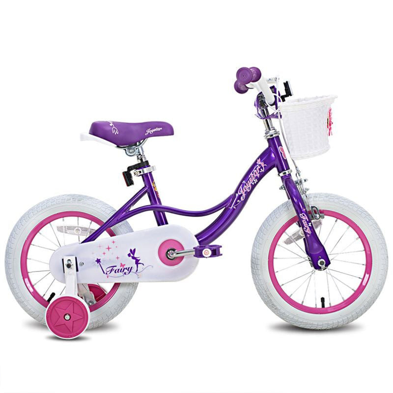 Joystar Fairy 14 Inch Kids Bike with Training Wheels for Ages 3 to 5, Purple