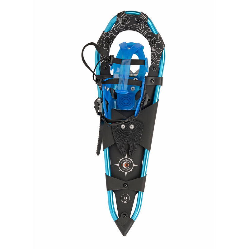 Crescent Moon Adult Womens Athletic Trail Snowshoes with Crampons, Gold 13 Teal