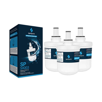 SpiroPure SP-SA003-3PK Certified Refrigerator Water Filter Replacement, 3 Pack