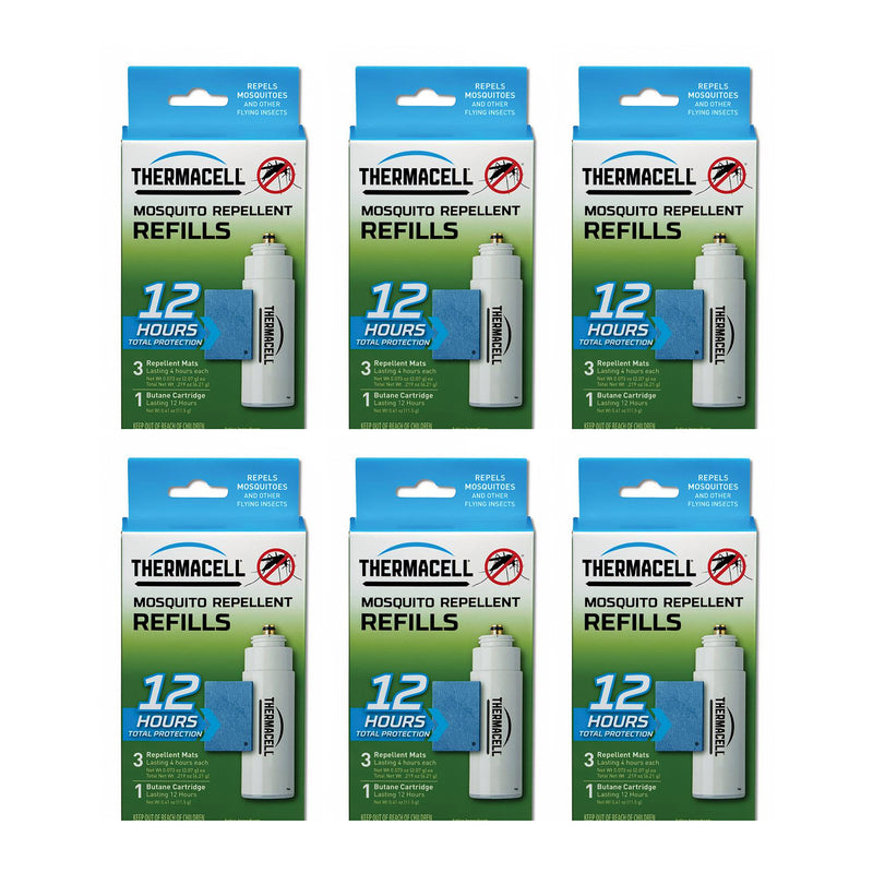 Thermacell 12-Hr Mosquito Repeller Refill w/ 3 Mats & 1 Fuel Cartridge (6 Pack)
