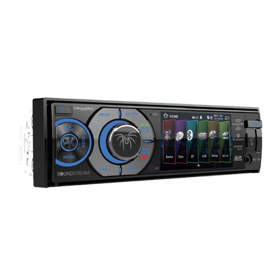 Soundstream VR-345B 3.4 Inch Single DIN Audio/Video Multimedia Headunit Receiver