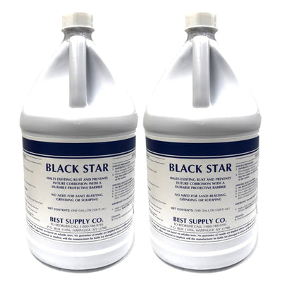 Black Star 1x1 Liquid Rust Converter and Primer for Steel, 1 Gallon (2 Pack)