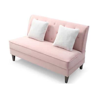 Glory Furniture Benedict 2 Person Settee Living Room Furniture Love Seat, Pink