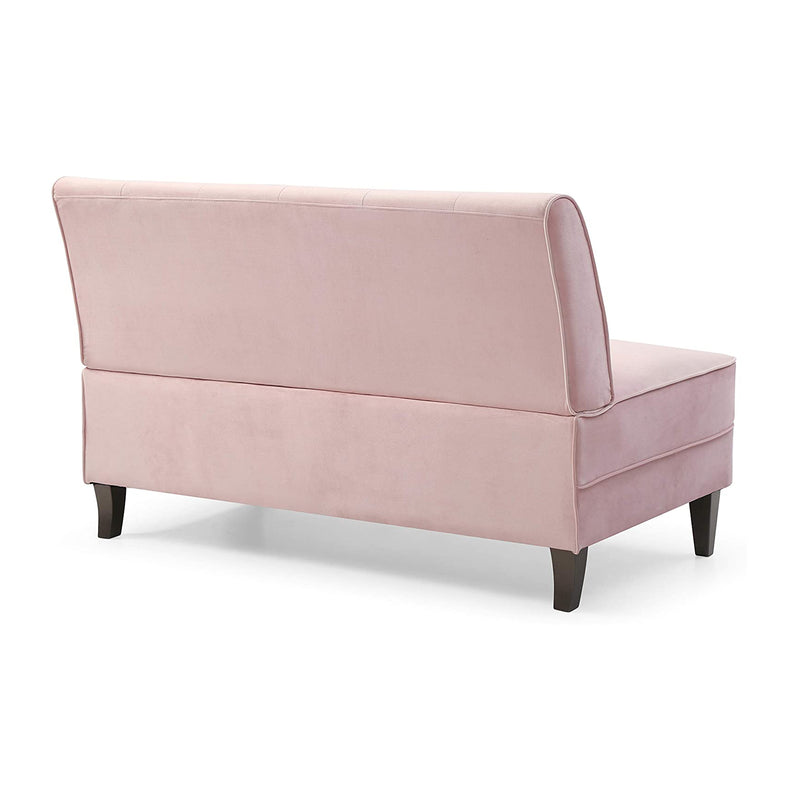 Glory Furniture Benedict 2 Person Settee Living Room Furniture Love Seat, Pink