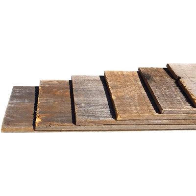 Rockin' Wood Reclaimed Barn Natural Wood Paneling, Easy Nail Up Application