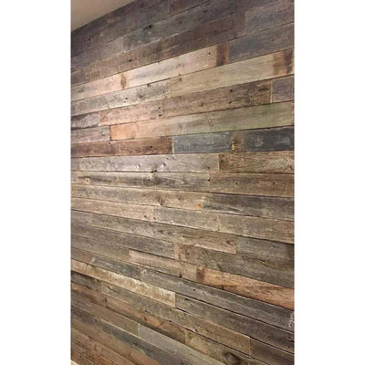 Rockin' Wood Nail Up Application Reclaimed Barn Wood Wall Paneling Accent Planks