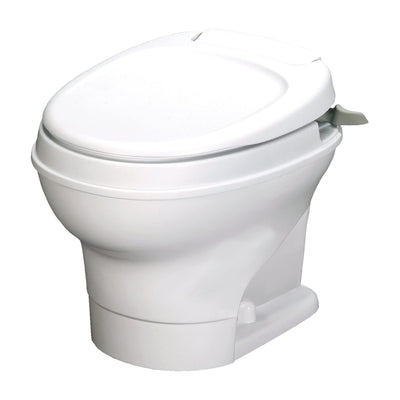 Thetford 31646 Aqua Magic V Style Hand Flush Low Profile RV Travel Toilet, White