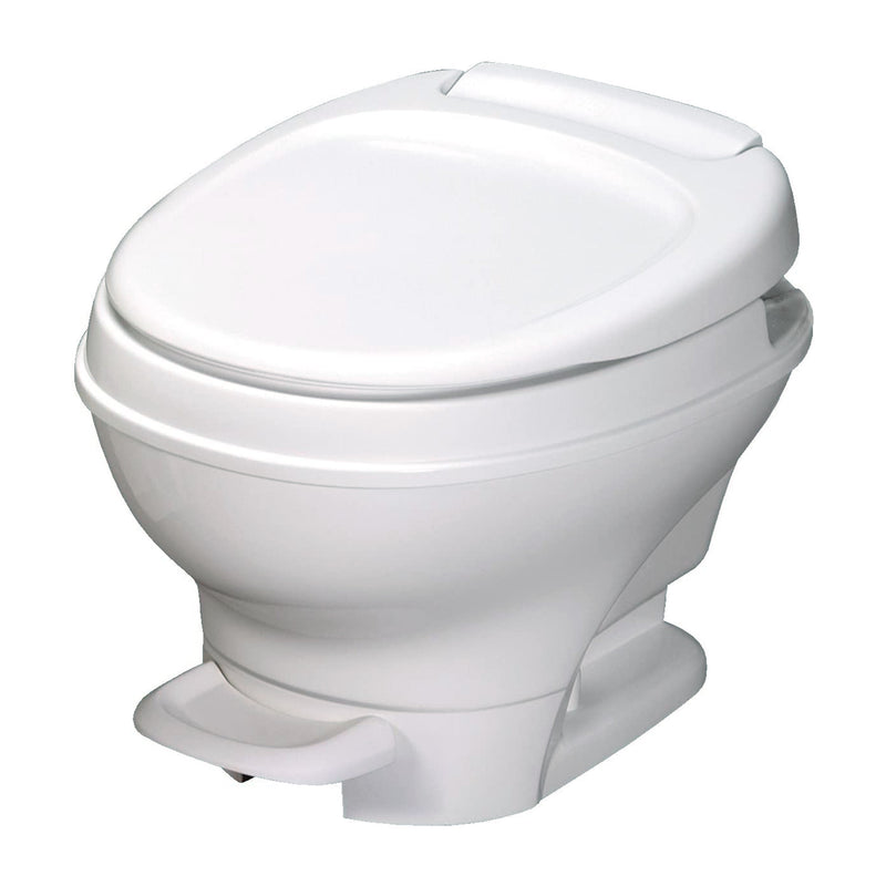 Thetford 31650 Aqua Magic V Low Profile Pedal Flush RV Toilet w/ Sprayer, White