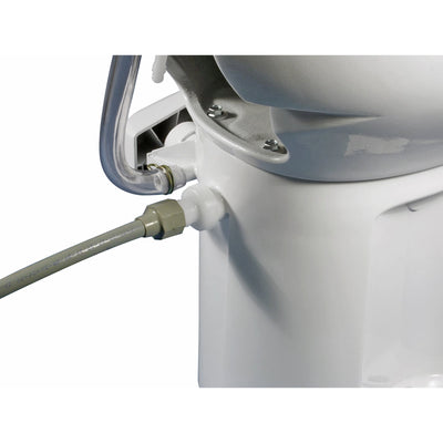Thetford 42064 Aqua Magic II Hand Flush High Profile Toilet w/Hand Sprayer, Bone