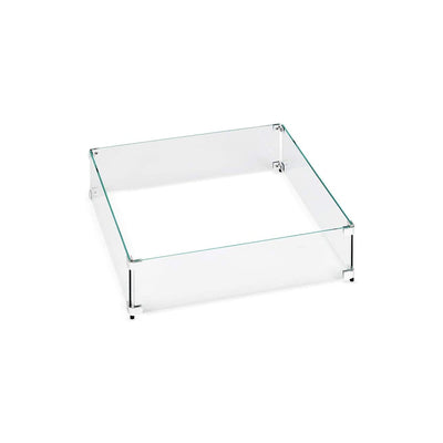 American Fire Glass FG-SQP-12 12" Square Fire Table Wind Guard Flame Shield