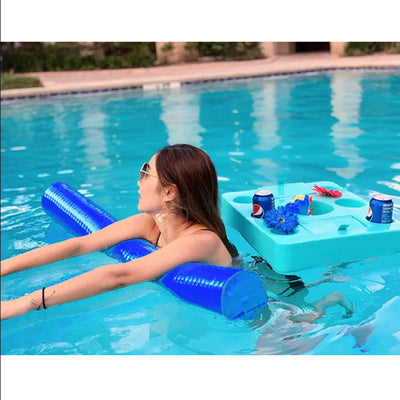 Vos Mega Noodle 45 Inch 1 Seat Foam Water Swimming Pool Support Float, Green