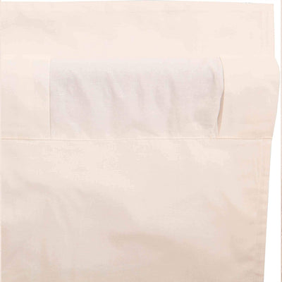 VHC Brands Simple Life Flax Cotton Linen Window Panel Set, Creme (2 Panels)