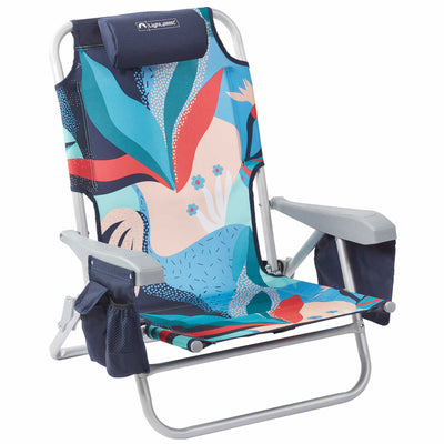Lightspeed Outdoors Ultimate Reclining Folding Backpack Beach Chair, Glorious