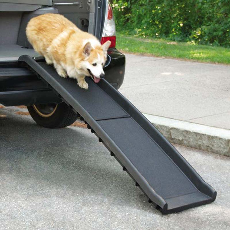 Guardian Gear Portable Compact 32 Inch Tall Plastic Vehicle Pet Ramp, Black