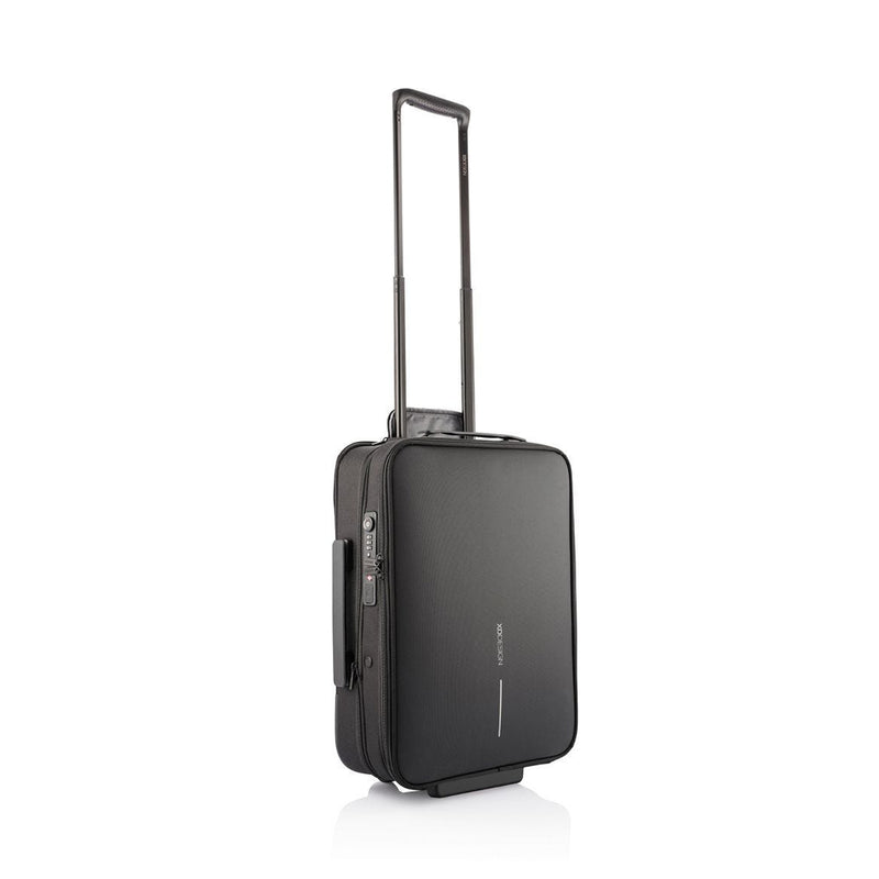 XD Design Flex Dual Function Suitcase & Carry On Luggage Foldable Trolley, Black