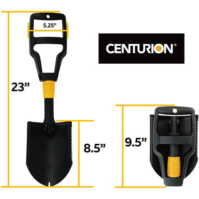 Centurion Garden & Outdoor 168 Living 3 in 1 Portable Round Point Folding Shovel